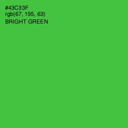 #43C33F - Bright Green Color Image