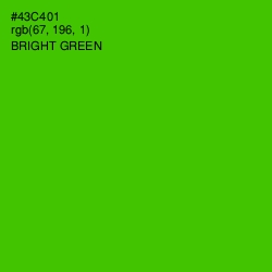 #43C401 - Bright Green Color Image