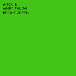 #43C418 - Bright Green Color Image