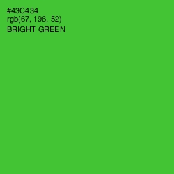 #43C434 - Bright Green Color Image