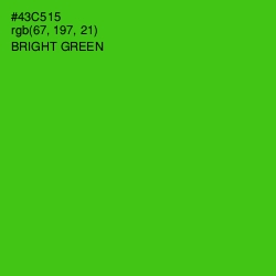 #43C515 - Bright Green Color Image