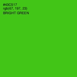 #43C517 - Bright Green Color Image