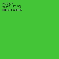 #43C537 - Bright Green Color Image