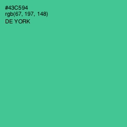 #43C594 - De York Color Image