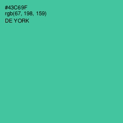 #43C69F - De York Color Image