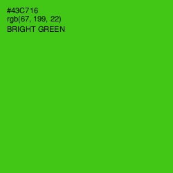 #43C716 - Bright Green Color Image