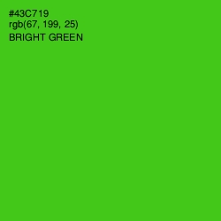 #43C719 - Bright Green Color Image