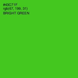 #43C71F - Bright Green Color Image