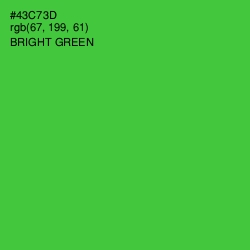 #43C73D - Bright Green Color Image