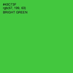 #43C73F - Bright Green Color Image