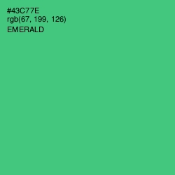 #43C77E - Emerald Color Image