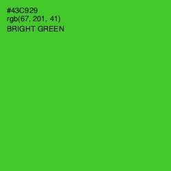 #43C929 - Bright Green Color Image