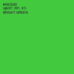 #43C93D - Bright Green Color Image