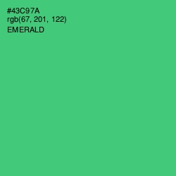 #43C97A - Emerald Color Image