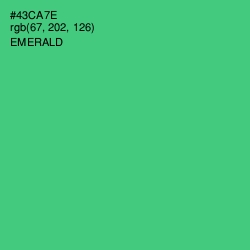 #43CA7E - Emerald Color Image