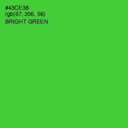 #43CE38 - Bright Green Color Image