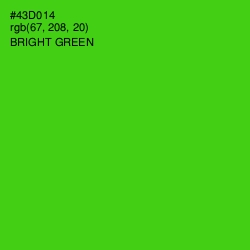 #43D014 - Bright Green Color Image