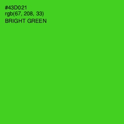 #43D021 - Bright Green Color Image