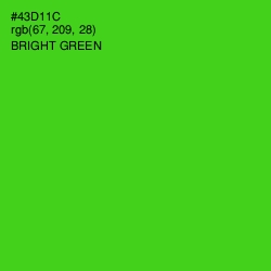 #43D11C - Bright Green Color Image