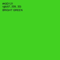 #43D121 - Bright Green Color Image