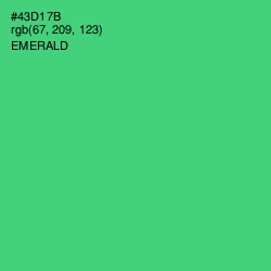 #43D17B - Emerald Color Image