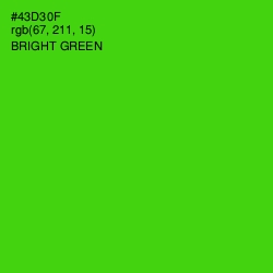 #43D30F - Bright Green Color Image