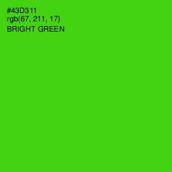 #43D311 - Bright Green Color Image