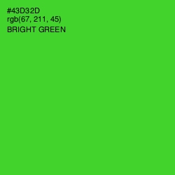 #43D32D - Bright Green Color Image