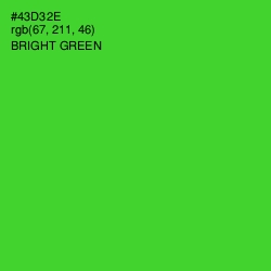 #43D32E - Bright Green Color Image