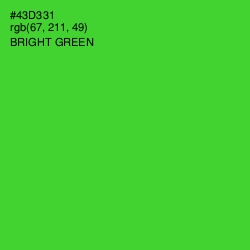 #43D331 - Bright Green Color Image