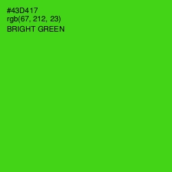 #43D417 - Bright Green Color Image