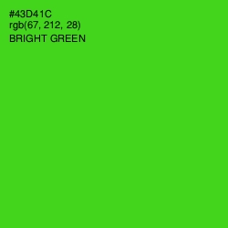 #43D41C - Bright Green Color Image