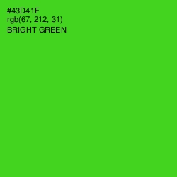 #43D41F - Bright Green Color Image