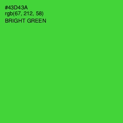 #43D43A - Bright Green Color Image