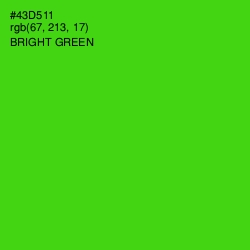 #43D511 - Bright Green Color Image