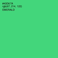 #43D67A - Emerald Color Image