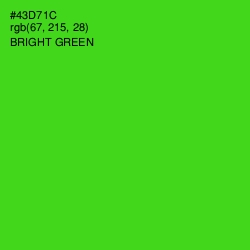 #43D71C - Bright Green Color Image