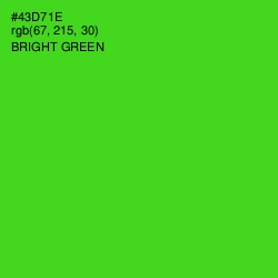 #43D71E - Bright Green Color Image