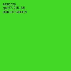 #43D726 - Bright Green Color Image