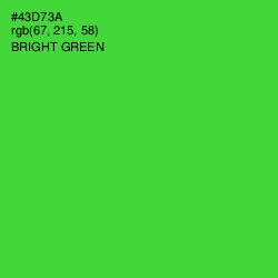 #43D73A - Bright Green Color Image
