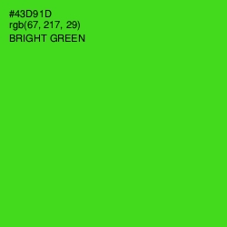 #43D91D - Bright Green Color Image