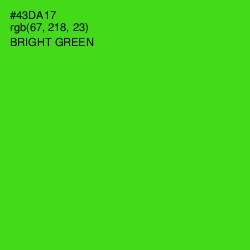#43DA17 - Bright Green Color Image