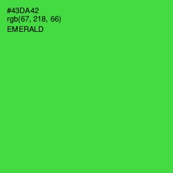 #43DA42 - Emerald Color Image