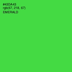 #43DA43 - Emerald Color Image