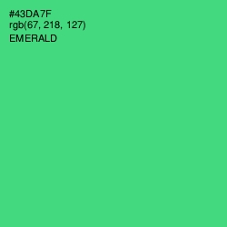 #43DA7F - Emerald Color Image