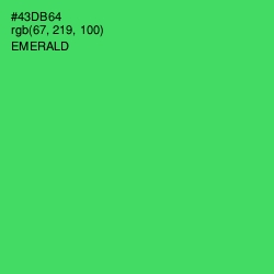 #43DB64 - Emerald Color Image