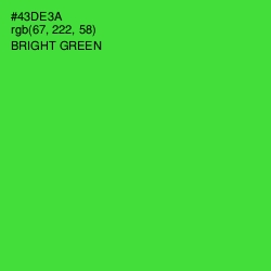 #43DE3A - Bright Green Color Image