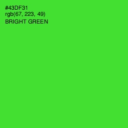 #43DF31 - Bright Green Color Image