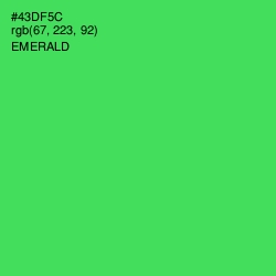 #43DF5C - Emerald Color Image