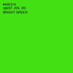 #43E014 - Bright Green Color Image